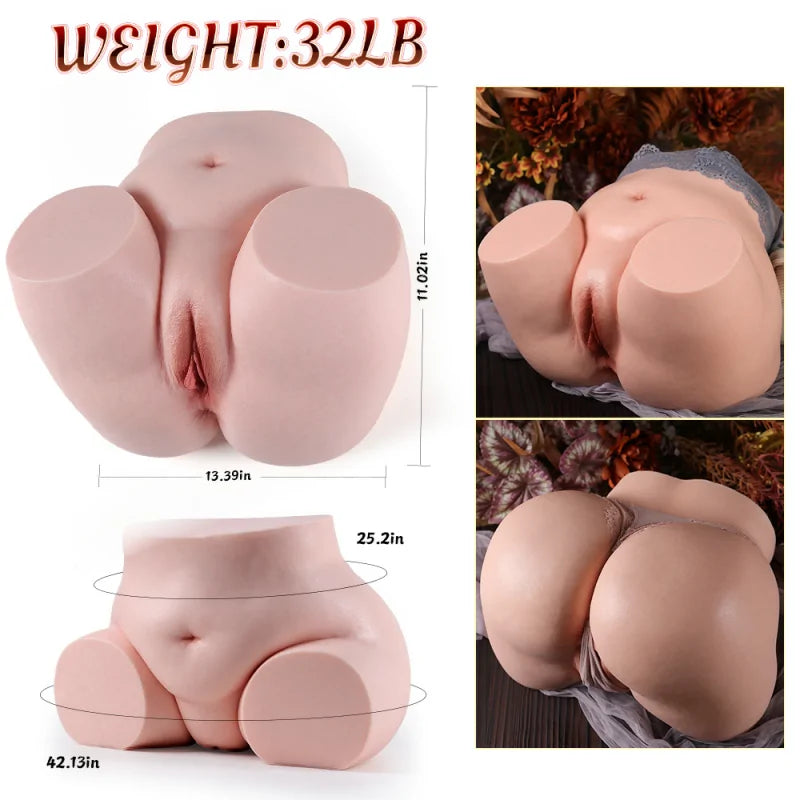 Alexa - 32 lbs Plump Silicone Bubble Butt Masturbator