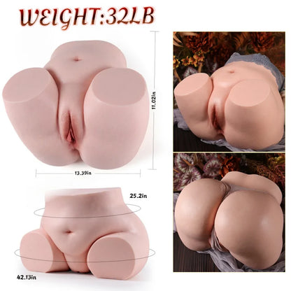 Alexa - 32 lbs Plump Silicone Bubble Butt Masturbator