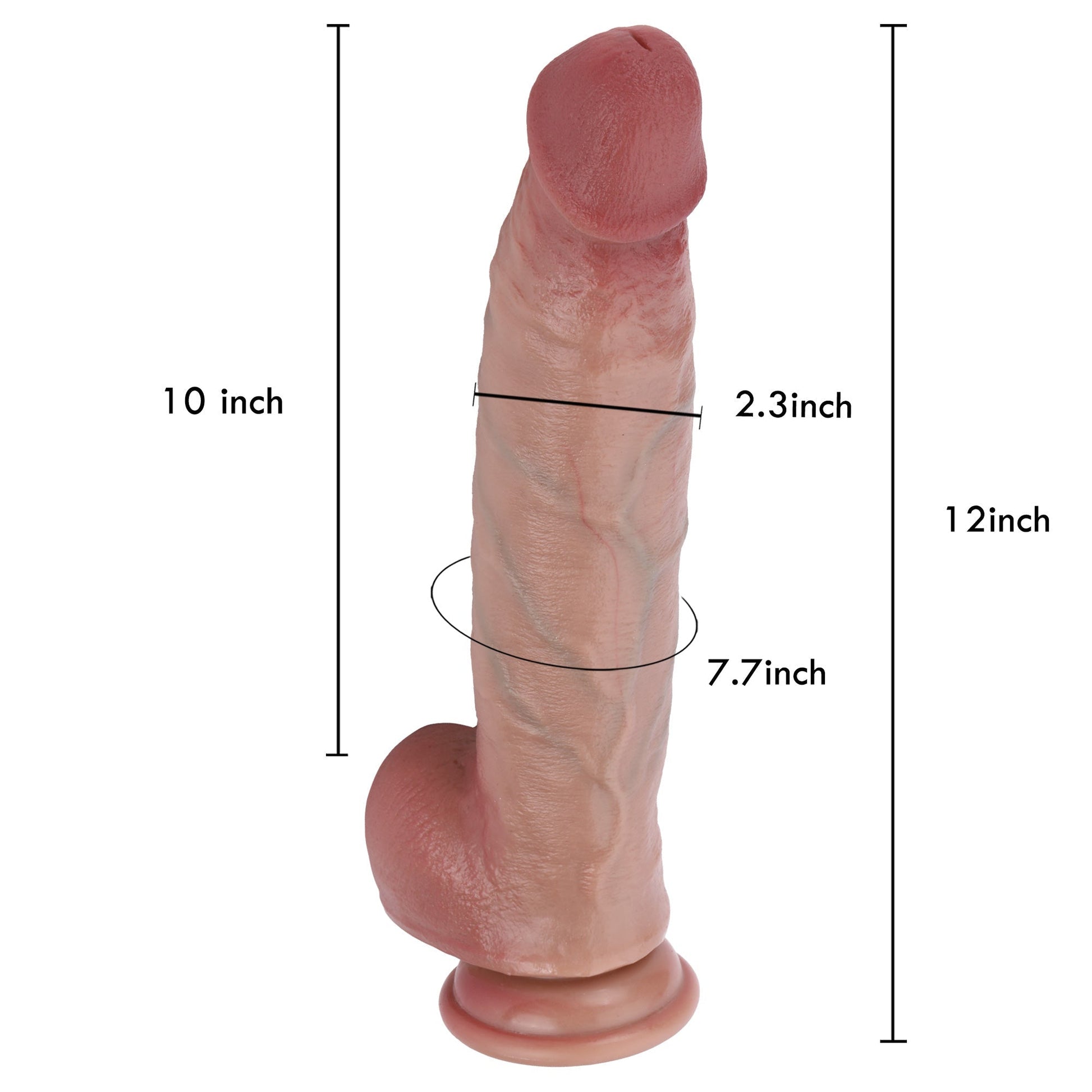 Dredd Dildo 12 inch Lifelike Dildo Real Feeling Skin Huge Dildo With Keel Position 2