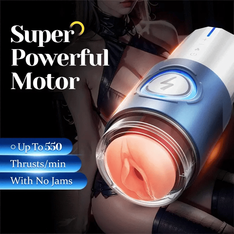 PT8 - Powerful Pleasure Realistic Male Masturbator with 10 Thrusting Modes & 10 Heating Strips