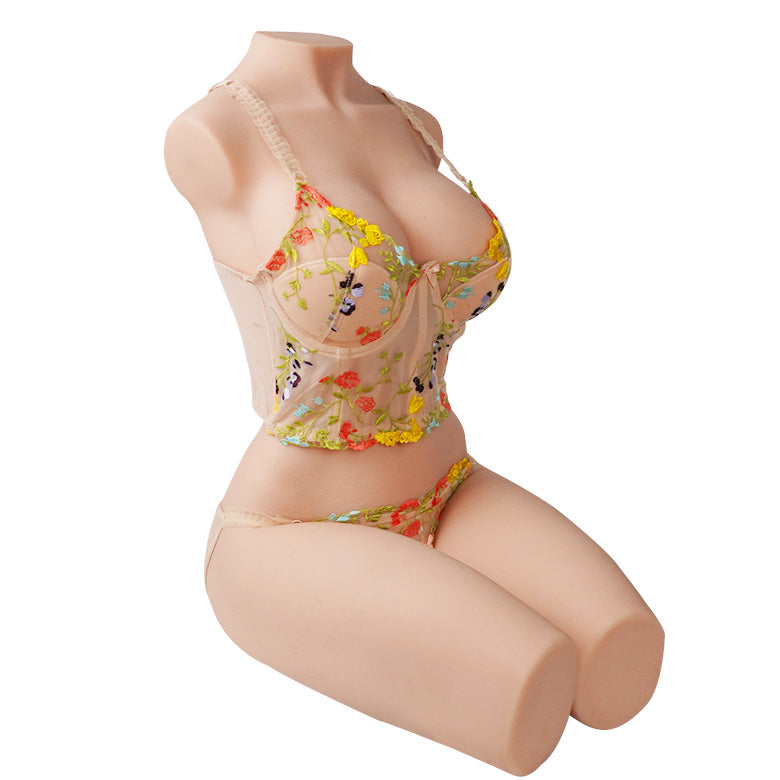 Life-size Aurora 2.0 anime sex doll by Tantaly with slim body, realistic curves, and enhanced skin details.