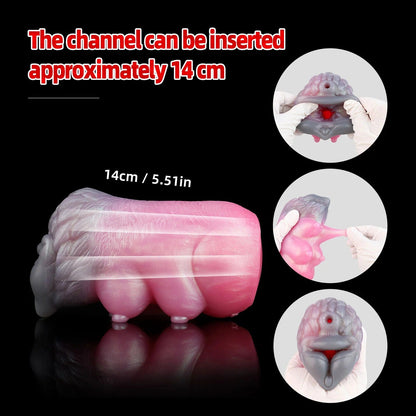 Wolf Beauty Pocket Pussy Male Masturbator - Fantasy Silicone with a 14 cm insertion channel for enhanced pleasure