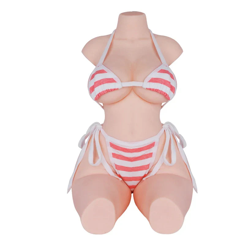 Miki 13.2LB small sex doll for beginners with realistic skin, pink nipples, and labia for a playful experience.