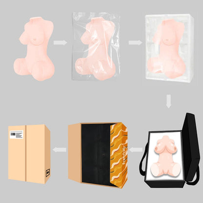 Candice 2.0 42LB realistic Tantaly doll with lifelike soft breasts, soft gel butt, and detailed tunnel texture.