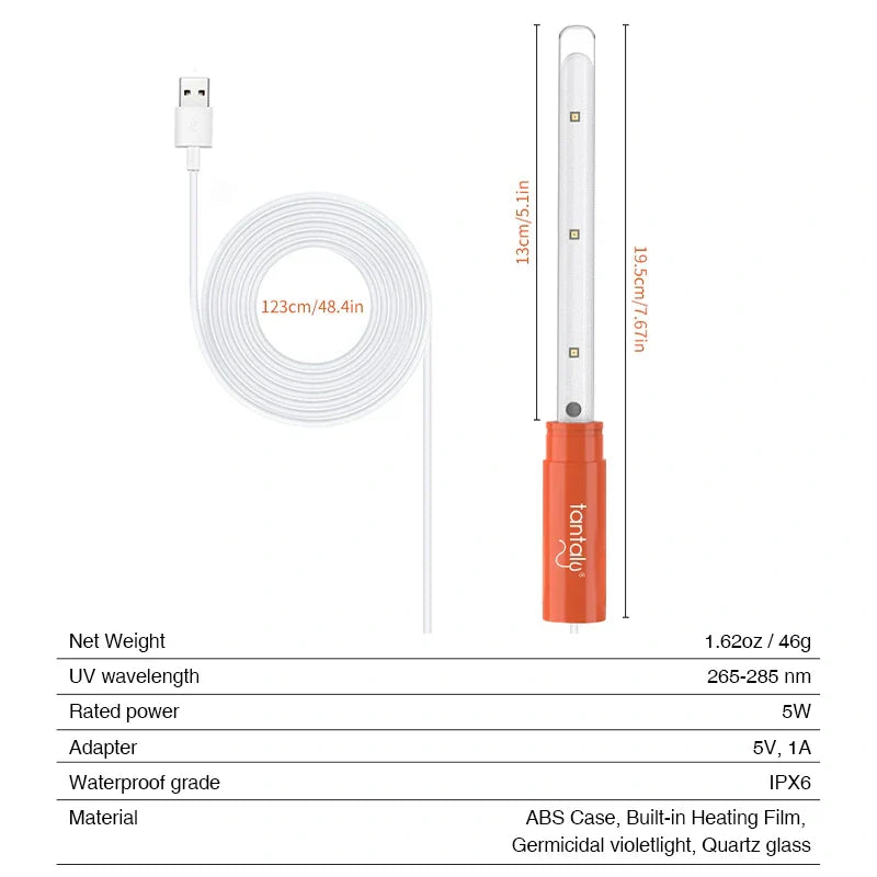 us_Tantaly_UV_Germicidal_Heating_Rod_size_chart